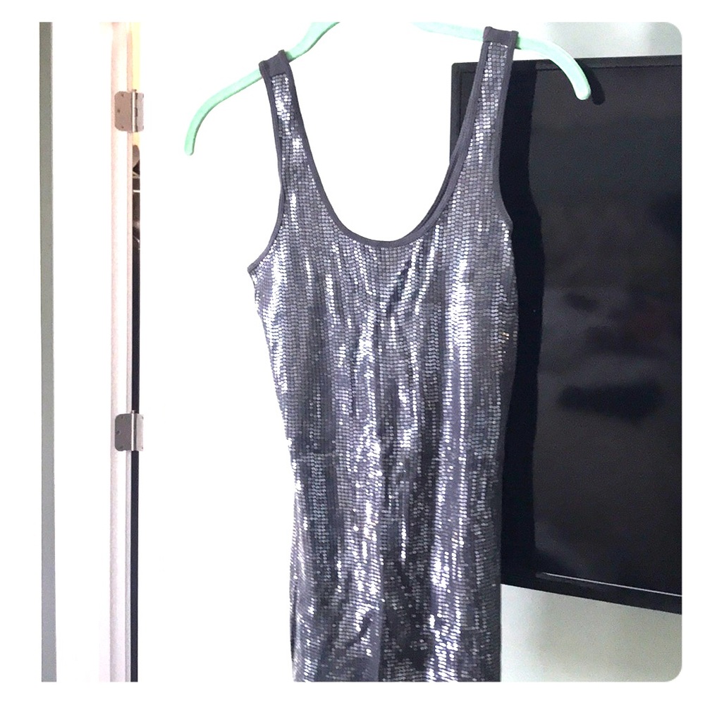Charcoal grey sequins tank - never worn!!